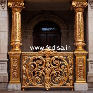 Designer Brass Staircase Handrail Ideas Main Entrance Grill Gate Design