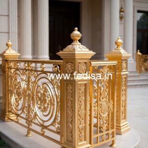 Luxury Brass Balcony Railing With Designer Finish Steel Window Simple Design