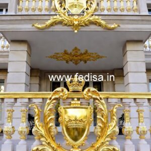 Elegant Brass Railing Design For Modern Projects Grill Design With Flower