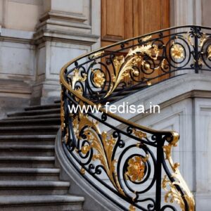Premium Brass Balcony Railing With Fine Finish Grill Patterns For Houses