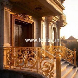 Decorative Brass Stair Railing Design For Villas Door Grill Design Simple