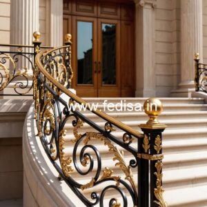 Stylish Brass Balcony Railing With Designer Look Main Door Entrance Grill Design