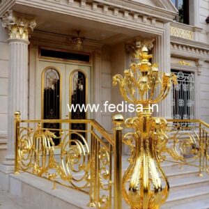 Luxury Brass Railing Design For Modern Villas Grill Gate Work