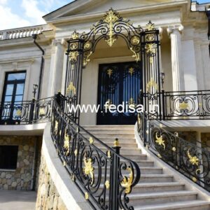 Brass Staircase Railing Design With Premium Finish Makan Ki Grill Design