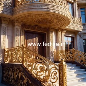Luxury Brass Balcony Railing For Designer Spaces Door And Grill Design
