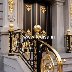 Premium Brass Stair Railing For Luxury Interiors Khidki Ki Design New