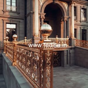 Elegant Brass Balcony Railing With Designer Look Simple Door Grill Design Catalog