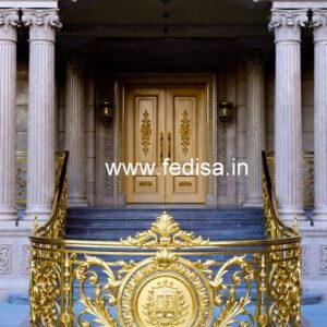 Antique Finish Brass Railing Design For Interiors Lohe Ka Gate Grill Ka Design