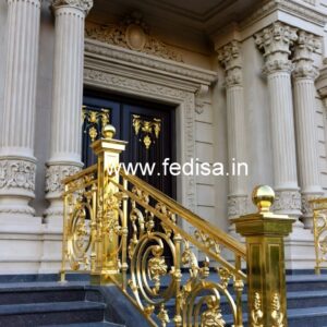 Modern Brass Handrail Design For Staircase Stainless Steel Grill Design For Door