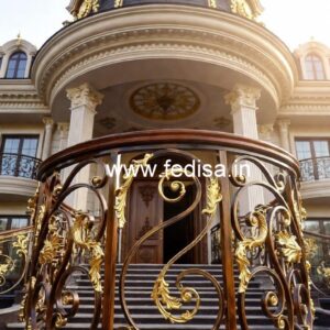 Designer Brass Railing For Premium Interiors Flat Grill Gate Design