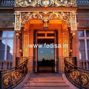 Elegant Brass Balcony Railing Design For Villas Simple Grill Design For Roof