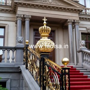 Designer Brass Staircase Railing For Modern Homes Khidki Design Loha
