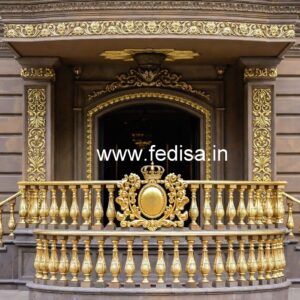 Classic Brass Railing Design For Staircase Round Grill Gate