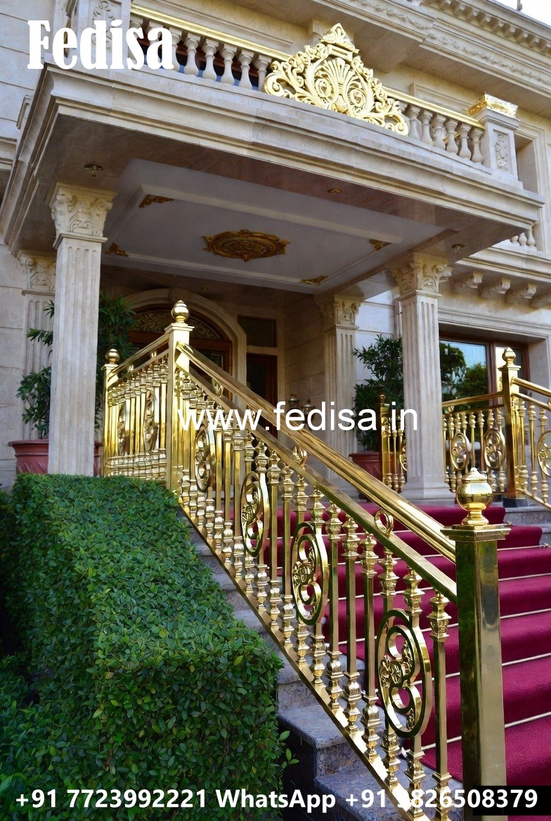 Antique Brass Staircase Railing Design Maharaja Window Grill Design