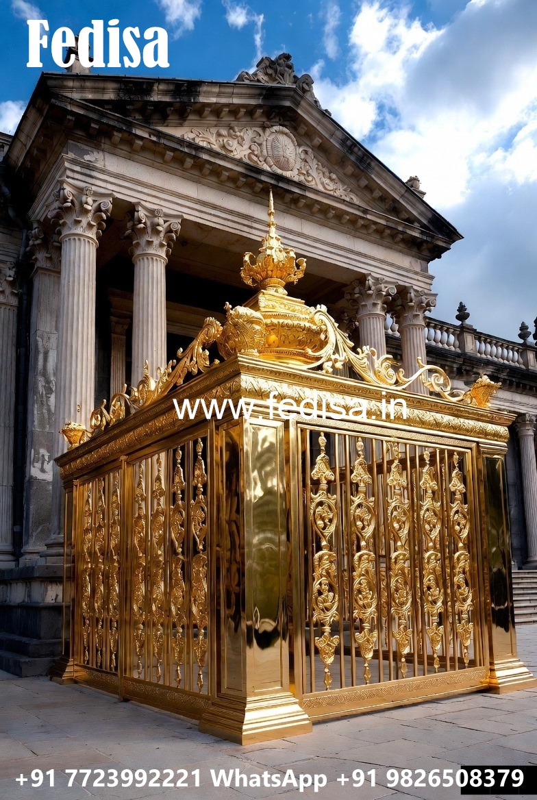 Antique Brass Railing For Classic Homes Window Design In Grill