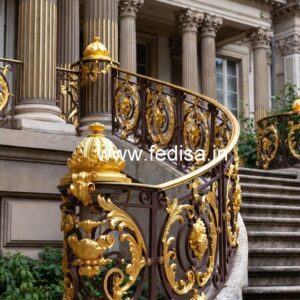 Luxury Brass Handrail Design For Interior Decor Front Iron Window Design
