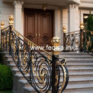 Designer Brass Stair Railing For Contemporary Spaces Grill Design Simple Window