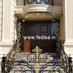 Stylish Brass Staircase Railing With Decorative Elements China Window Grill Design