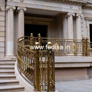 Luxury Brass Railing With Intricate Detailing Modern Home Window Grill Design