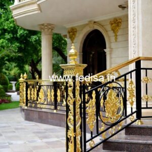 Premium Brass Handrail Design For Staircases Balcony Door Design With Grill