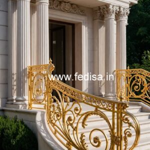 Brass Balcony Railing Design For Luxury Interiors Fancy Iron Grill Design