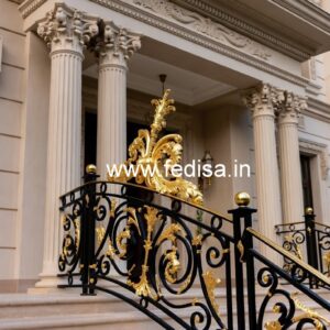 Premium Brass Balcony Railing With Artistic Work Steel Window Jali Design