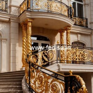 Stylish Brass Balcony Railing For Contemporary Homes Grill Gate Simple