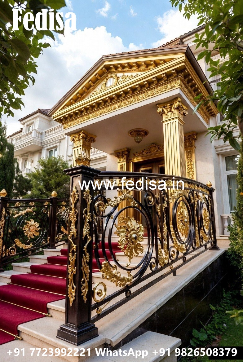 Elegant Brass Balcony Railing Design Inspiration Fancy Grill Design For Window