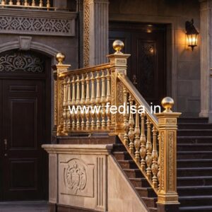 Antique Brass Handrail Design For Classic Interiors Simple Grills Design For Fence