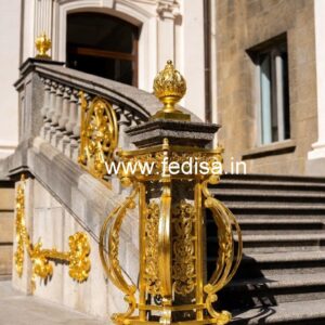 Stylish Brass Staircase Railing With Elegant Look Basic Window Grill Design