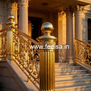 Luxury Brass Stair Railing Design For Villas New Latest Window Grill Design
