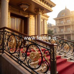 Brass Railing Design For Modern Luxury Homes Double Door Design Grill