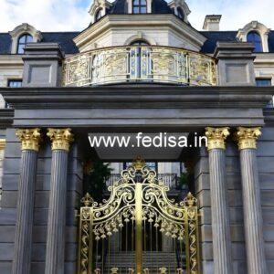 Elegant Brass Balcony Railing For Interior Decor Modern Staircase Design