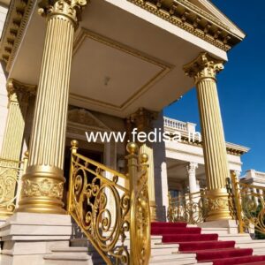 Premium Brass Railing Design With Artistic Finish Stairs Marble Design