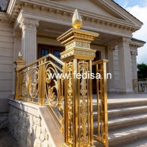 Antique Brass Staircase Railing Design For Villas Granite Stairs Design