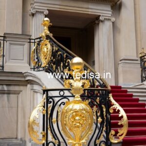 Premium Brass Balcony Railing For Interior Spaces Contemporary Staircase