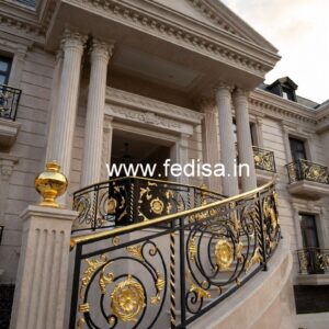 Luxury Brass Handrail Design For Staircase Interiors Curved Staircase Design