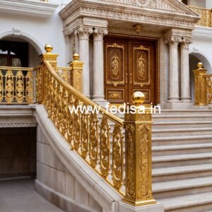 Premium Brass Railing Design For Luxury Projects Wooden Railing Designs For Stairs