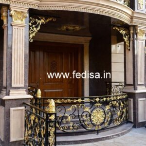 Handcrafted Brass Railing Design For Villas Inner Staircase Design