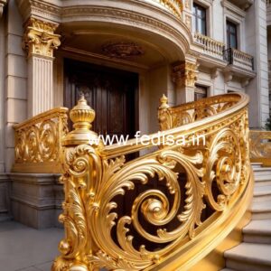 Brass Stair Railing Design For Classic Interiors Stairs Steel Grill Design