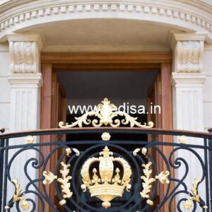 Stylish Brass Railing Design For Interior Decor Zigzag Stairs