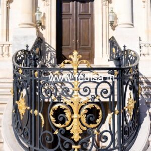 Elegant Brass Balcony Railing Design For Villas Stairs Paint Design