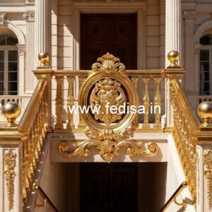 Premium Brass Balcony Railing For Homes Stairs Pop Design