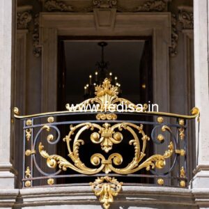 Stylish Brass Staircase Railing Design Duplex House Staircase