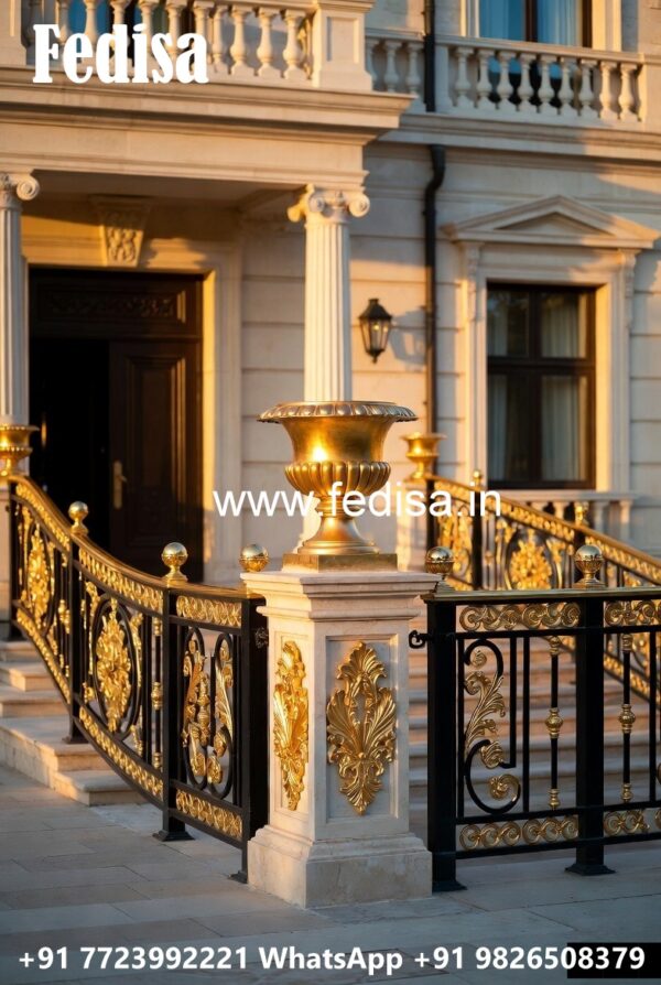 Custom Brass Stair Railing Design Chain Staircase Design - Fedisa