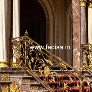 Classic Brass Railing Design For Staircase Space Saving Stair Designs