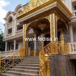 Premium Brass Railing Design For Villas Cabinet Under Stairs Design