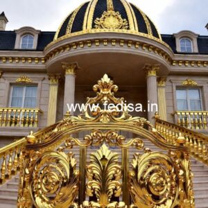 Stylish Brass Handrail Design For Staircase Modern Curved Staircase