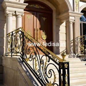 Brass Railing Design For Stylish Home Decor Round Sidhi Design
