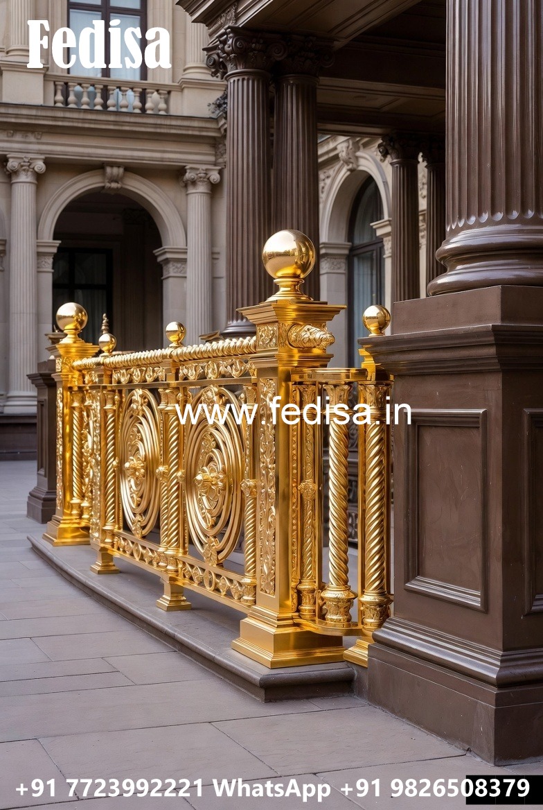 Premium Brass Handrail Design For Staircases Wood Handrail Design